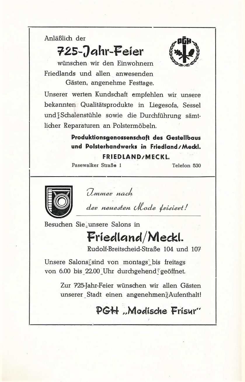 Festschrift 725 Jahre Friedland 1969 086