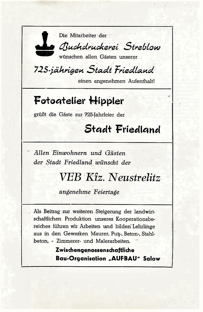 Festschrift 725 Jahre Friedland 1969 091
