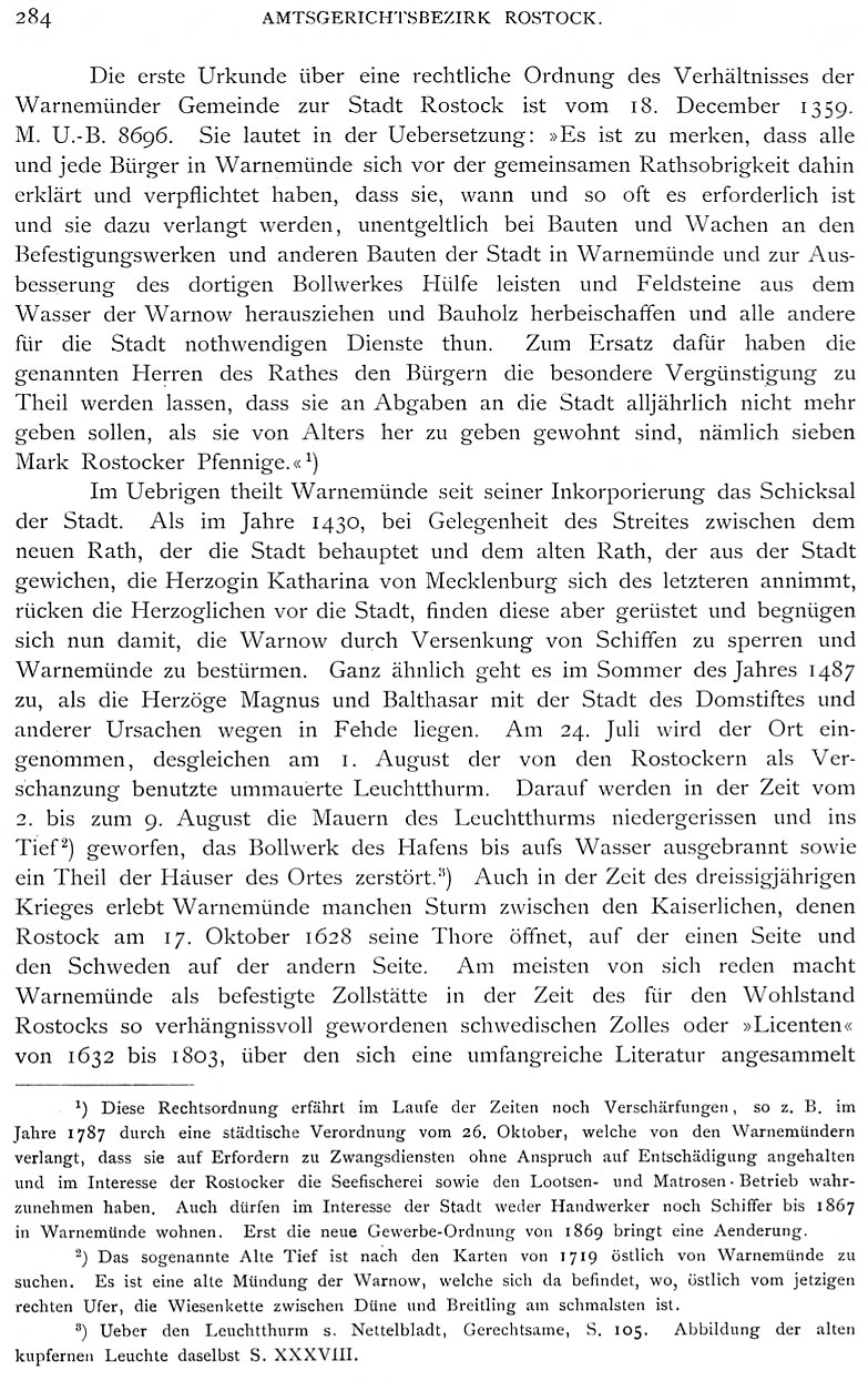 Warnemünde Schlie Bd 1 S 284