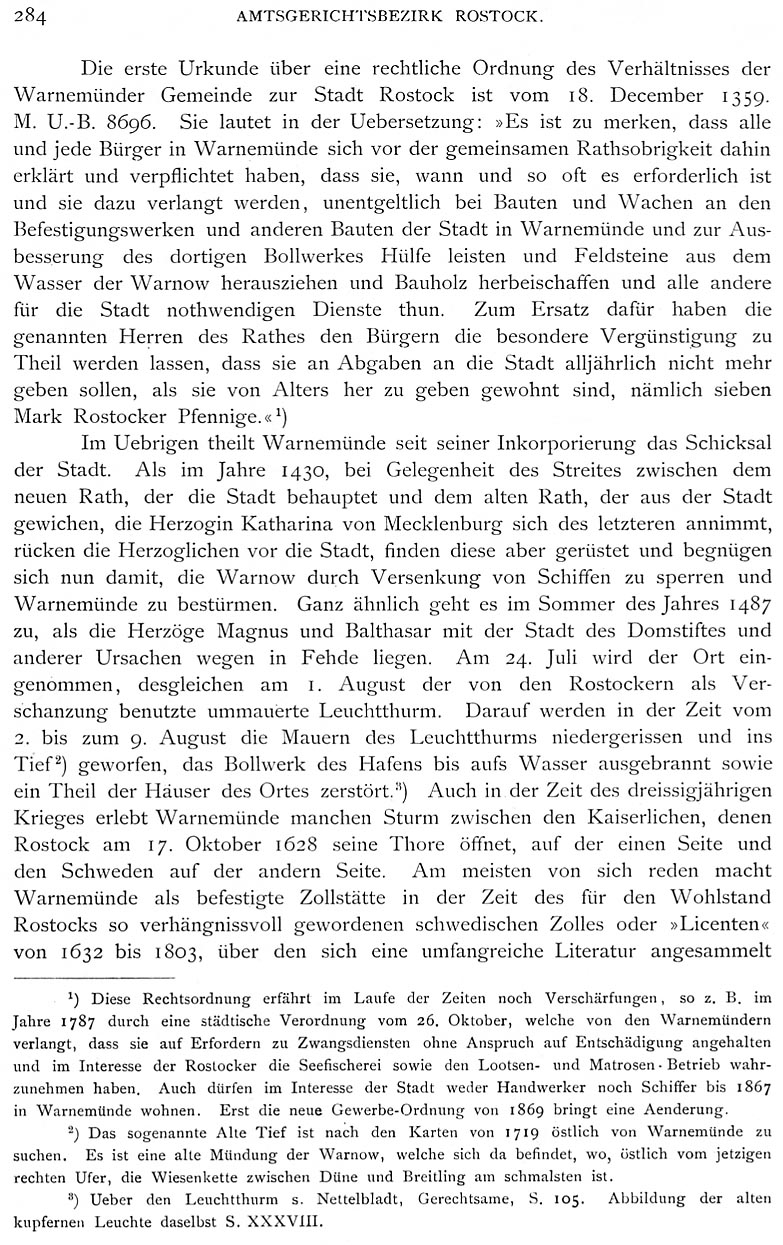 Warnemünde Schlie Bd 1 S 284