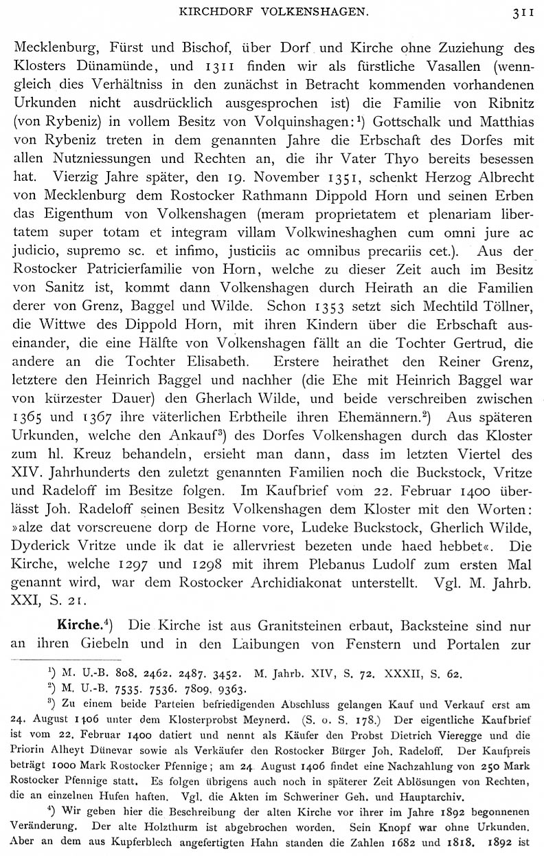 Volkenshagen Schlie Bd 1 S 311