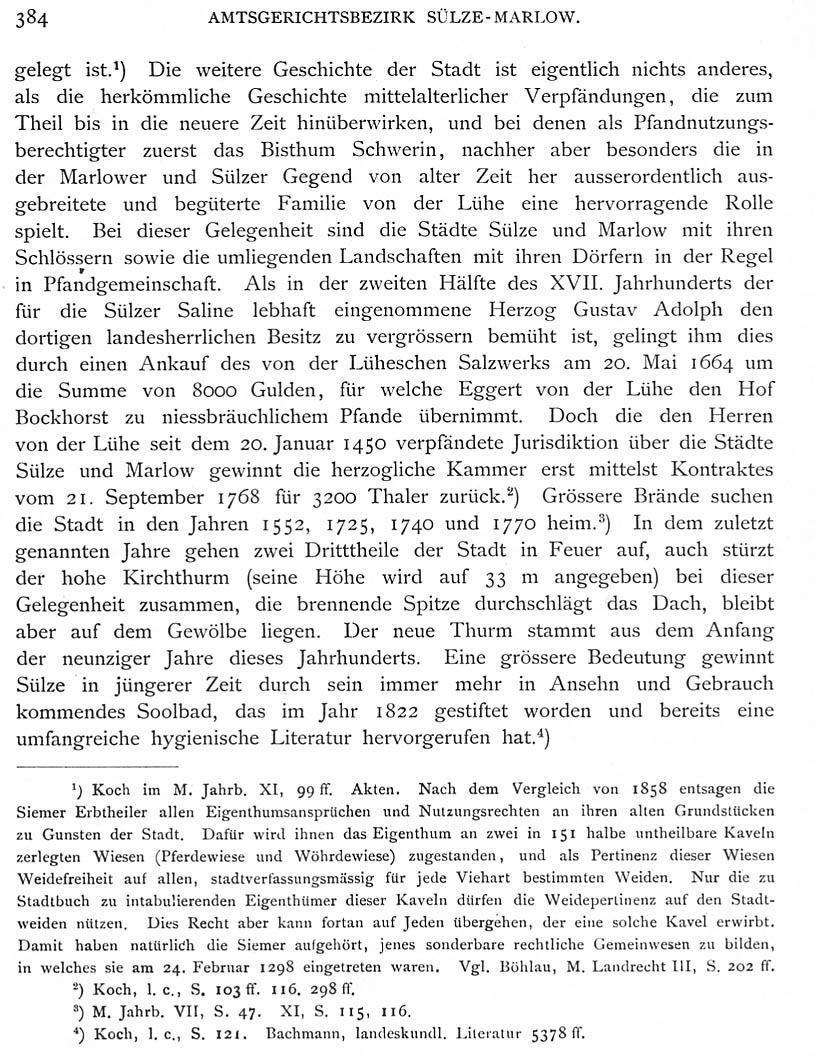 Sülze Schlie Bd 1 S 384