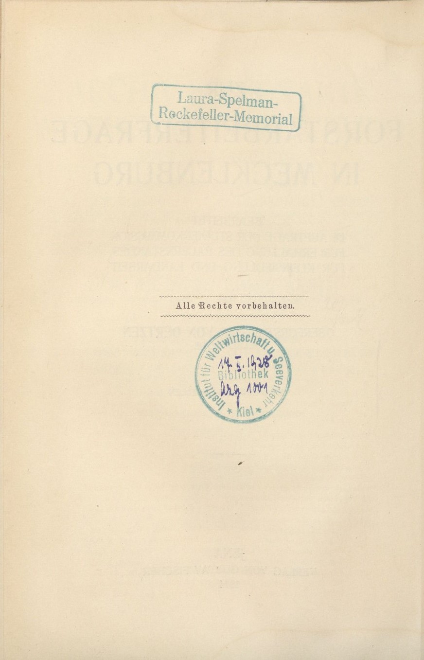 "Zur Forstarbeiterfrege in Mecklenburg" Adolf von Oertzen 1914 005