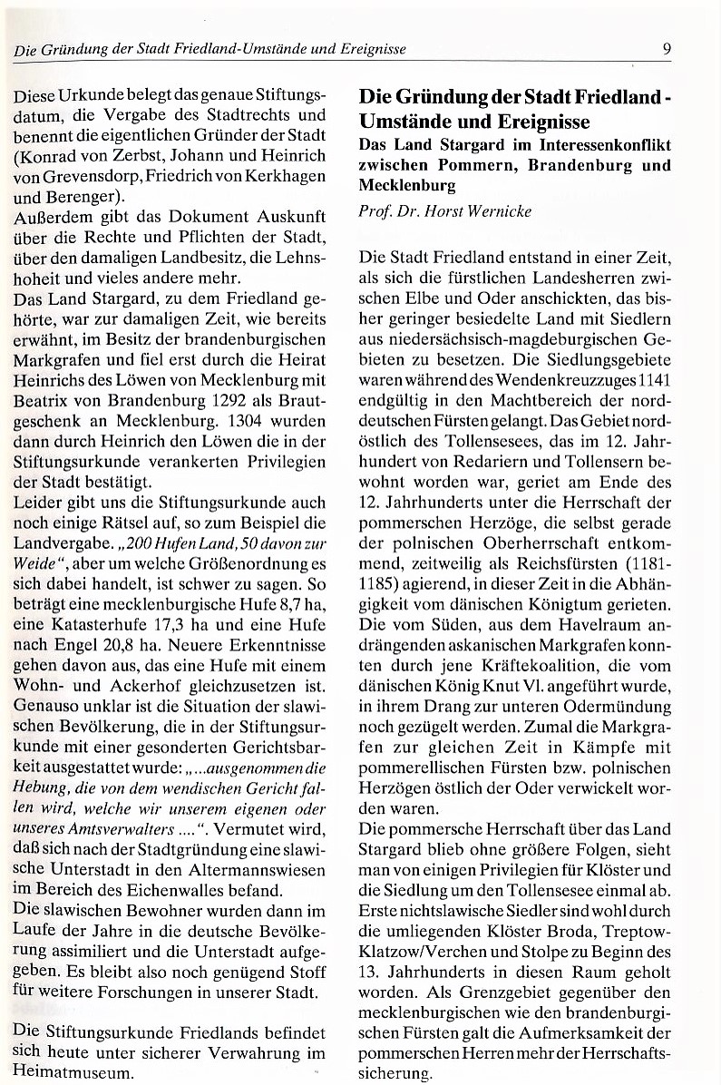 Festschrift 750 Jahre Friedland 1994 009