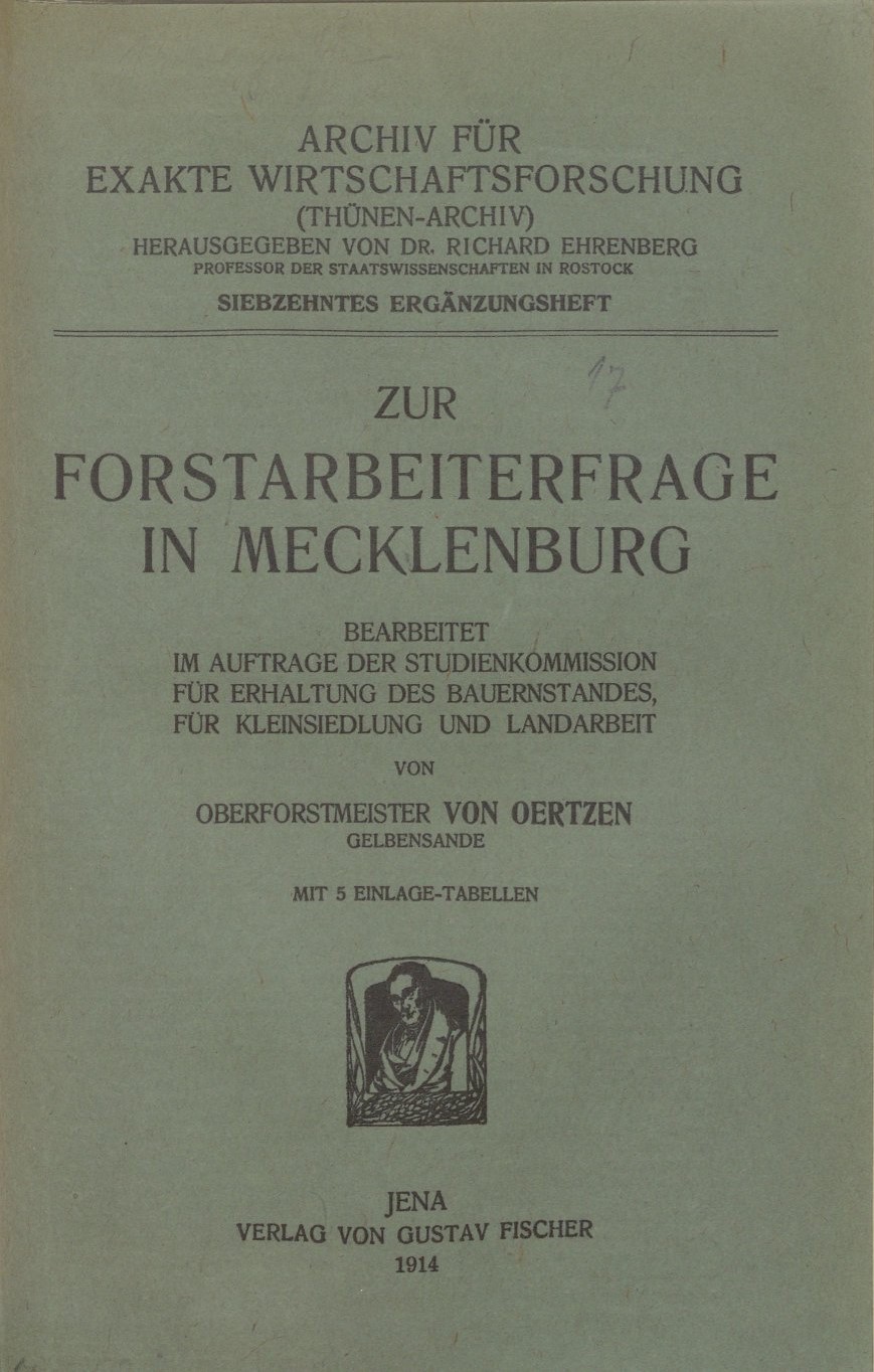 "Zur Forstarbeiterfrege in Mecklenburg" Adolf von Oertzen 1914 001
