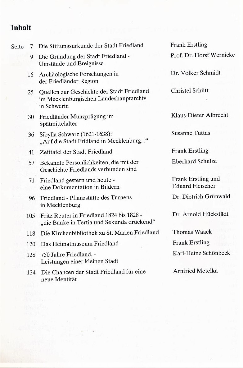 Festschrift 750 Jahre Friedland 1994 006