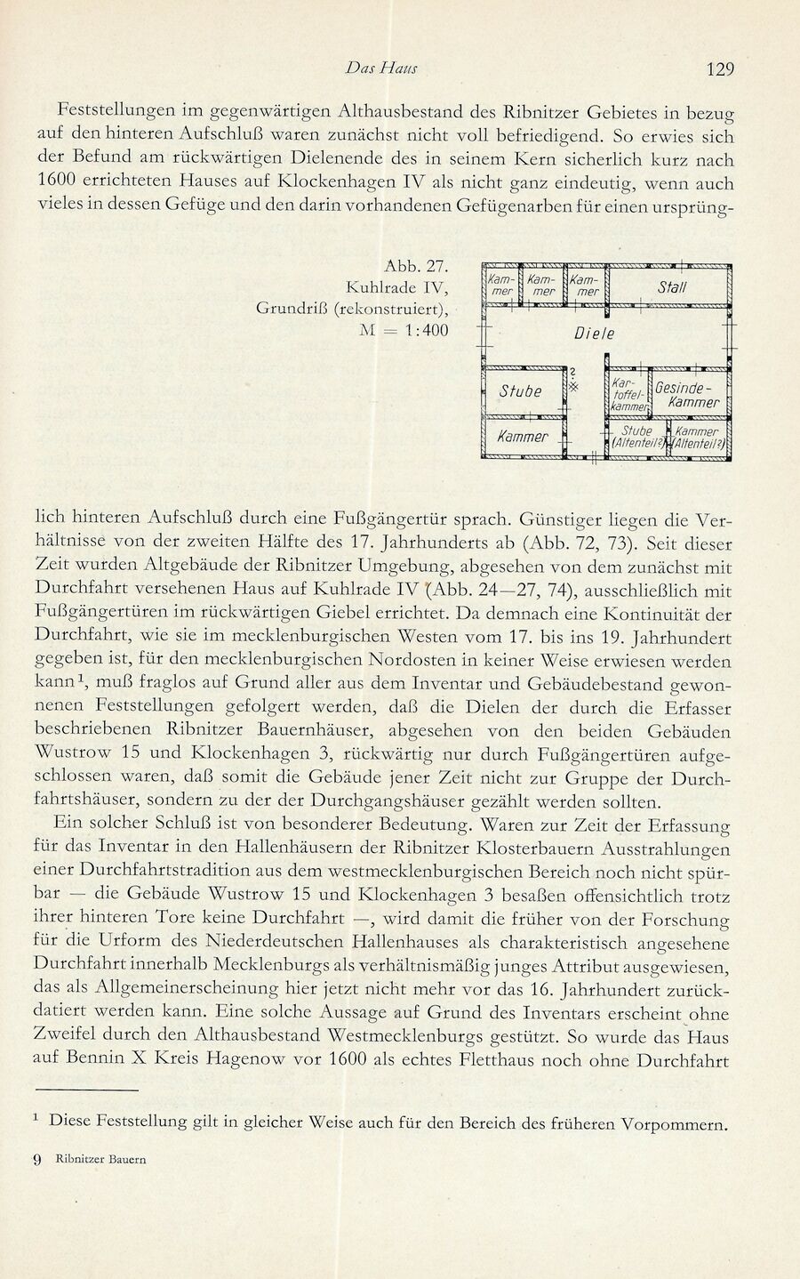 Baumgarten Bentzin 1963 Hof u Wirtschaft Ribn Bauern 129