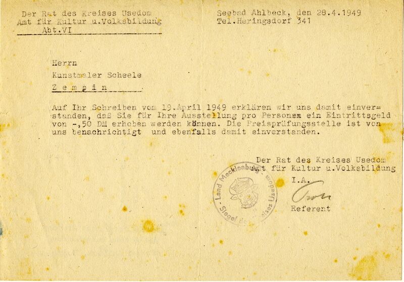 Datei:Scheele 1949 Eintritt Ausstellung.jpg