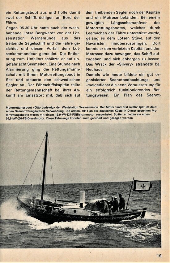 Seenotrettungsstation Warnemünde Erwin Seppelt S.19 Wmde Marinekalender 1983