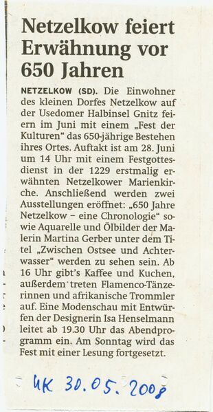 Datei:Netzelkow 650 Jahre.jpg