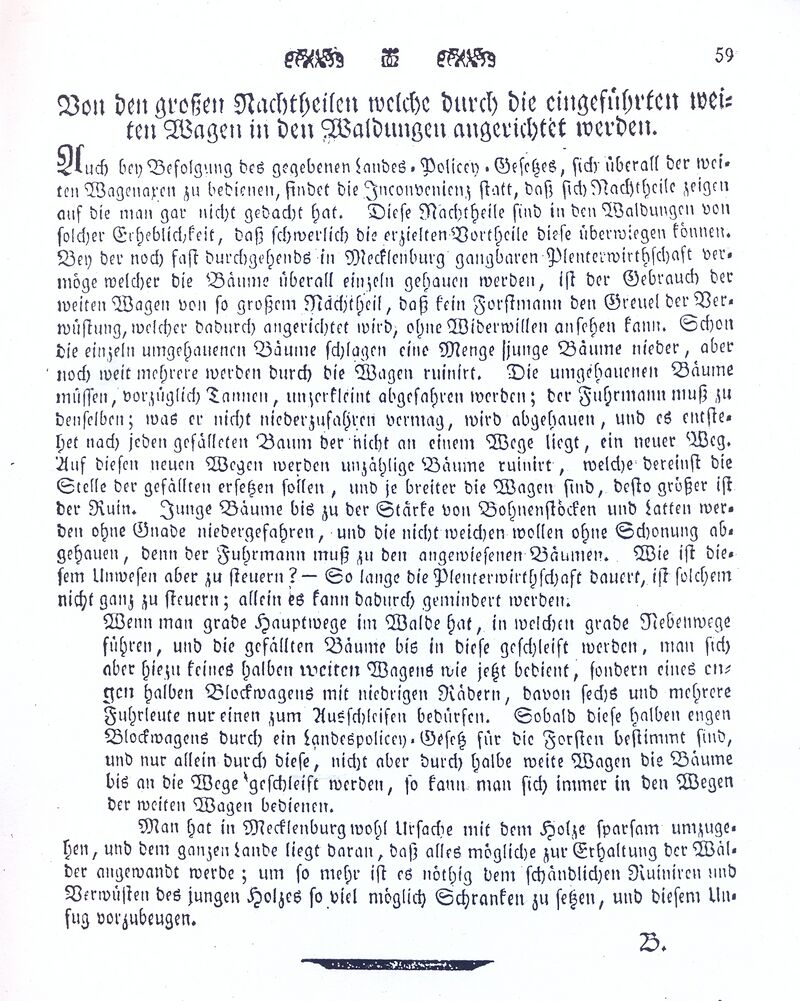 Becker Wagen Nachteile Waldungen 1799