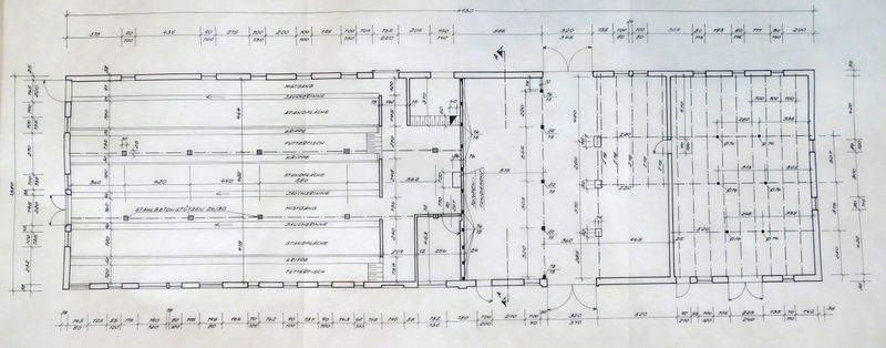 Datei:Moenchhagen Kuhstall vor Umbau Grundriss 1963.JPG