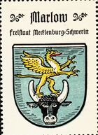 Wappen von Marlow auf einer Postkarte 1905
