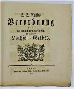 Die Rostocker Lotsenordnung von 1782 a