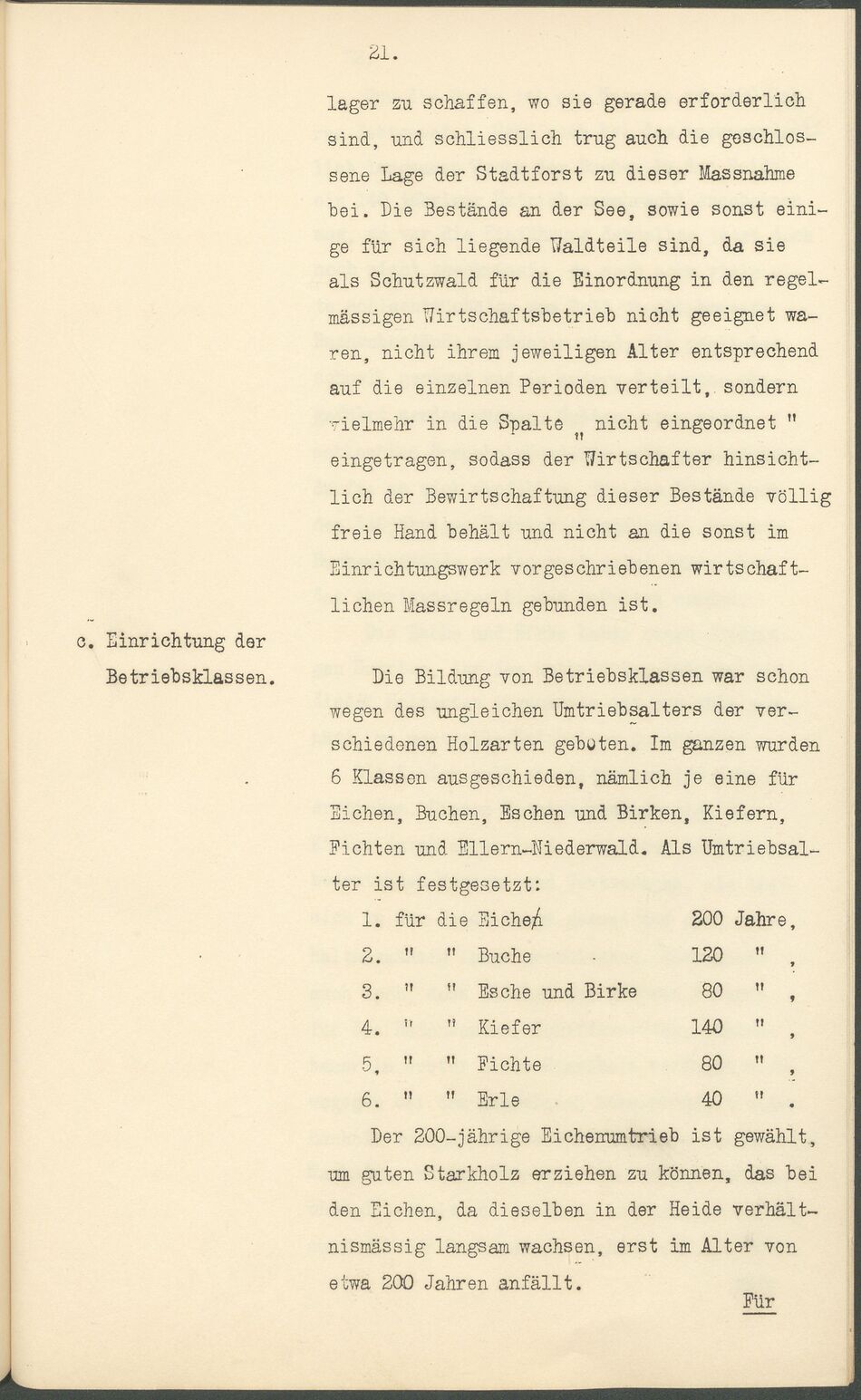 Max Garthe Allg. Beschreibung der Rostocker Stadtforst 1911 21
