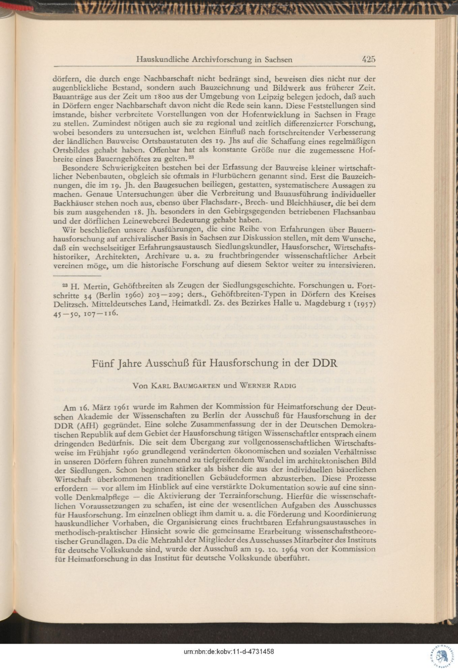 Baumgarten 1967 Aussch Hausforschung DDR 425