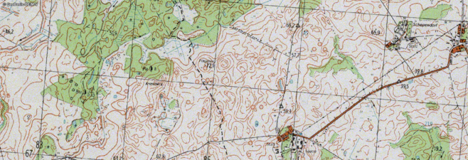 Historische Topographische Karte DDR um 1980