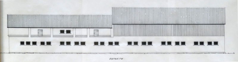 Datei:Moenchhagen Kuhstallumbau Bauplan Nordansicht 1963.JPG