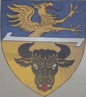 Wappen von Marlow auf einer Postkarte 1905