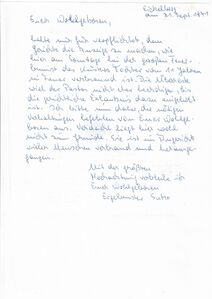 Schriftliches Dokument zum Brand 19.09.1841
