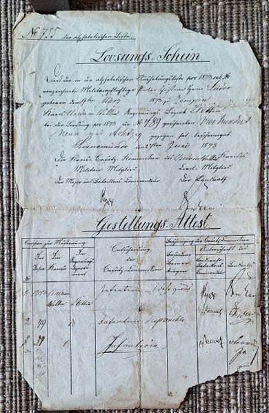 Datei:Zempin 1848 Gestellung Attest.jpg