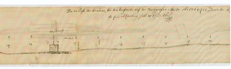 Datei:RH Karte Stinkengraben 1761 2 mit Schleuse und Schlüsserdamm.jpg