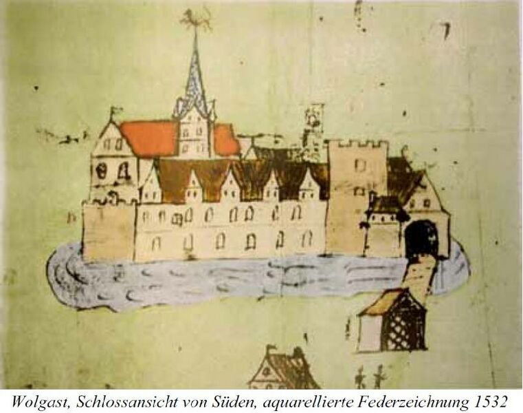 Datei:1532 Südansicht Wolgast Schloss.jpg
