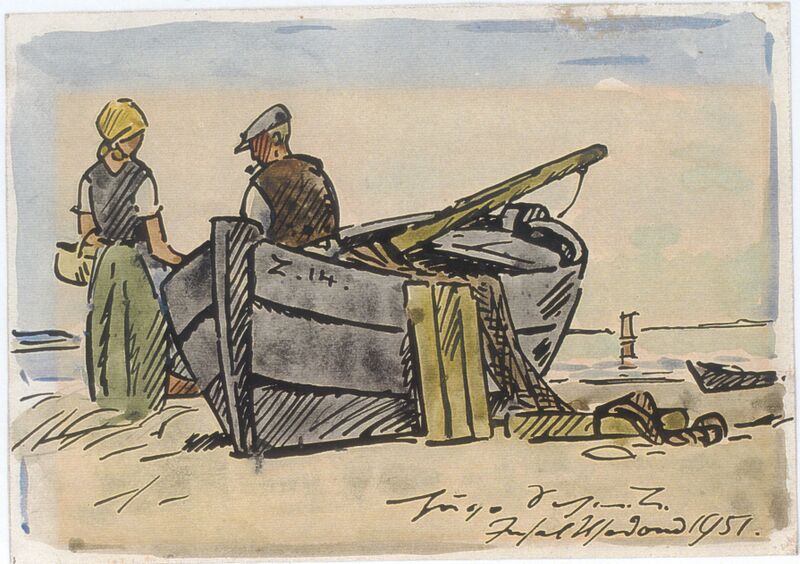 Datei:Scheele - 1951 Paar Boot.jpg
