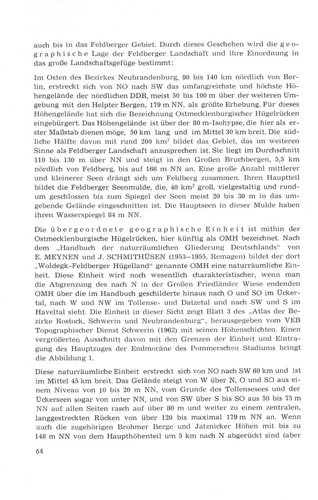Barby Feldberg Landschaft Erholungsgebiet 1971 64