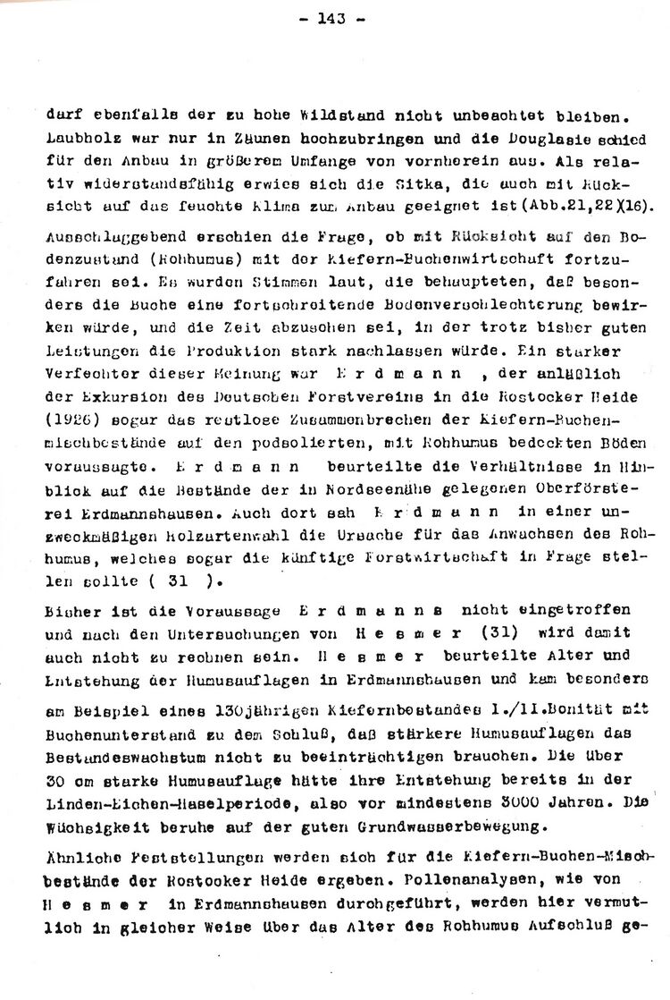 RH Oelsnitz Forstwirtschaftsgeschichte NÖM 1955 143