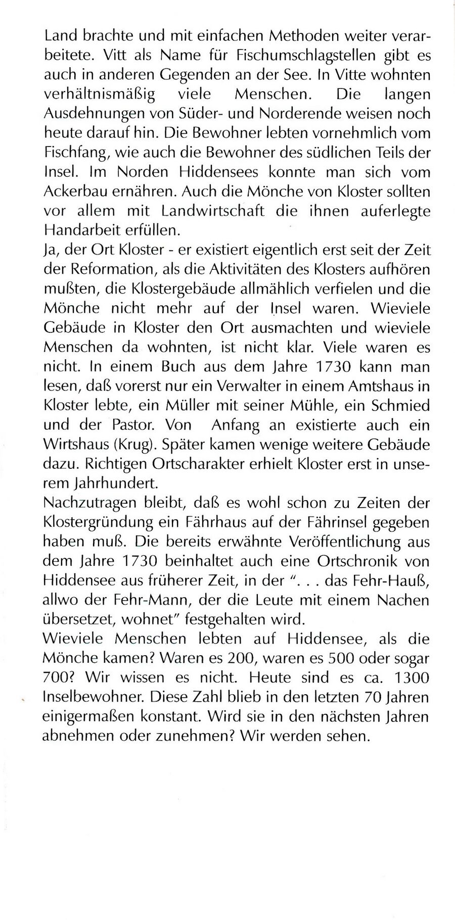Als die Mönche nach Hiddensee kamen 1296 Inselpastor Manfred Domrös 1996 20