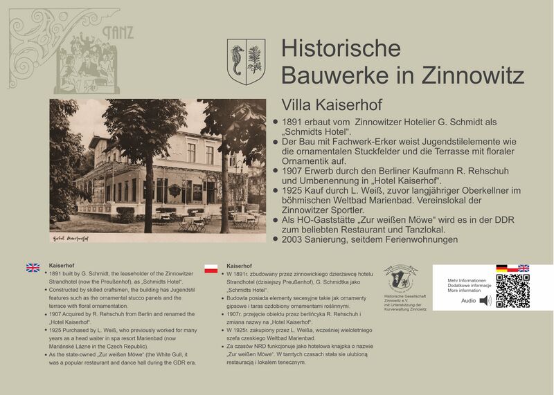 Datei:Zinnowitz historische Zeittafel Kaiserhof.jpg