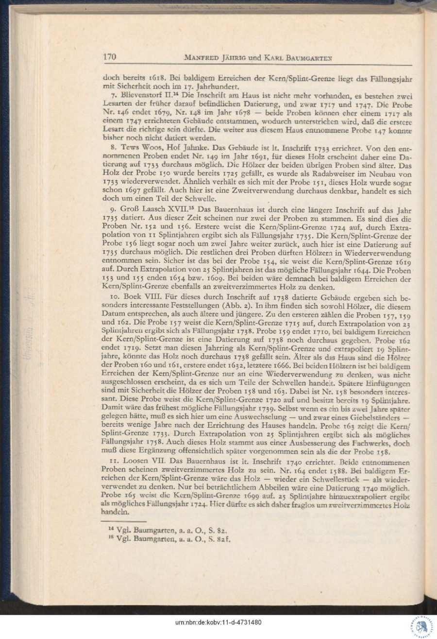 Baumgarten 1975 Dendro Untersuchungen 170