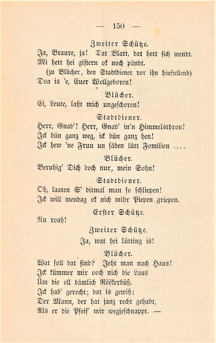 Fürst Blücher in Teterow Reuters Theater-Lustspiel 150