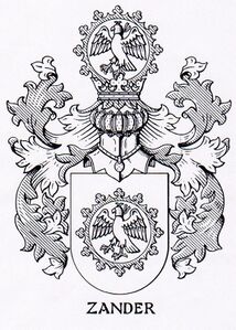von Zander https://de.wikipedia.org/wiki/Datei:Zander-Wappen.jpg