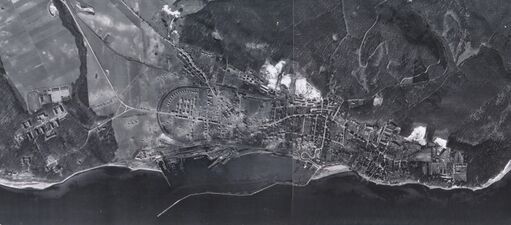 Luftbild der US-Airforce nach der Bombardierung am 6.März 1945