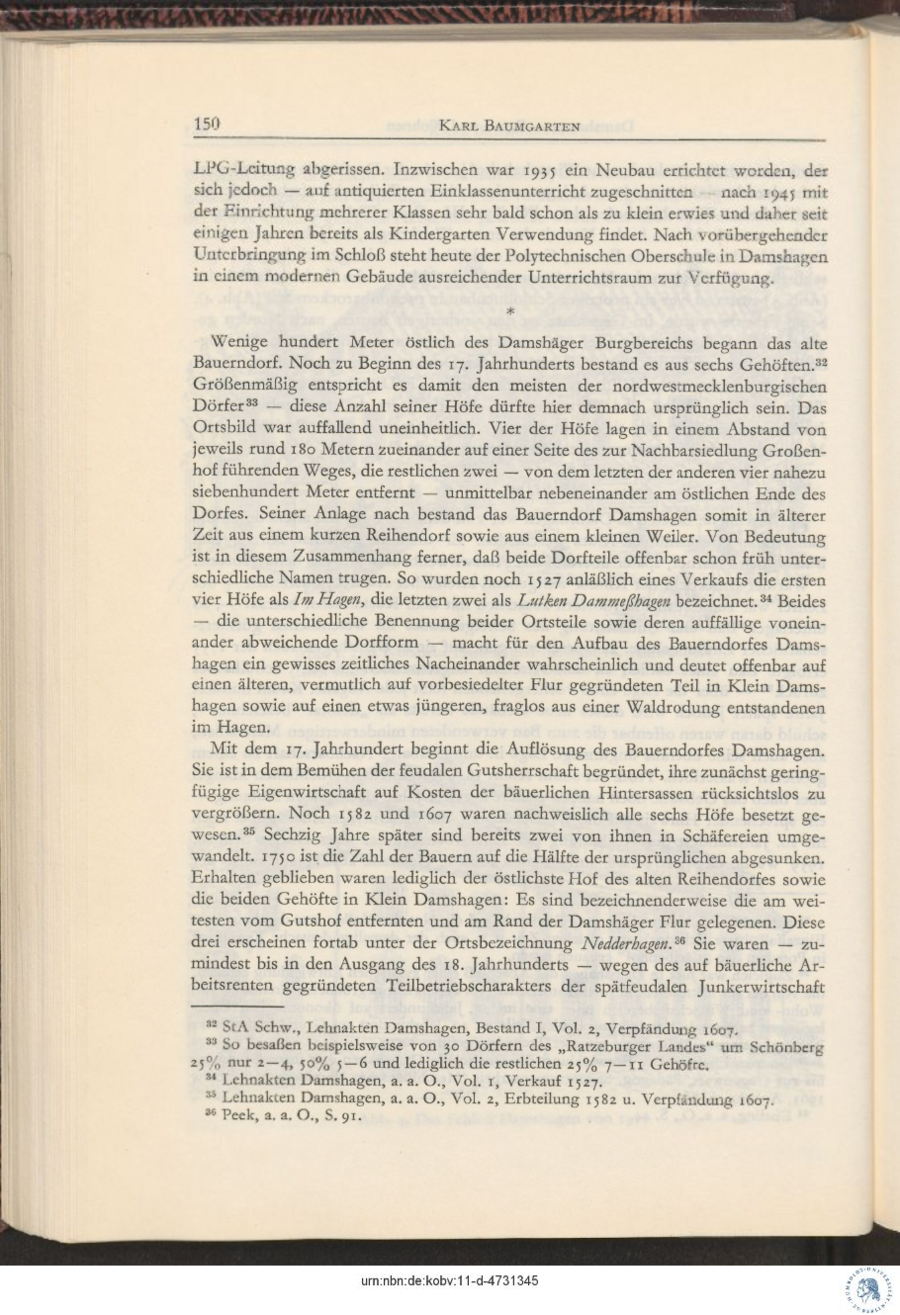 Baumgarten 1973 Damshagen 150