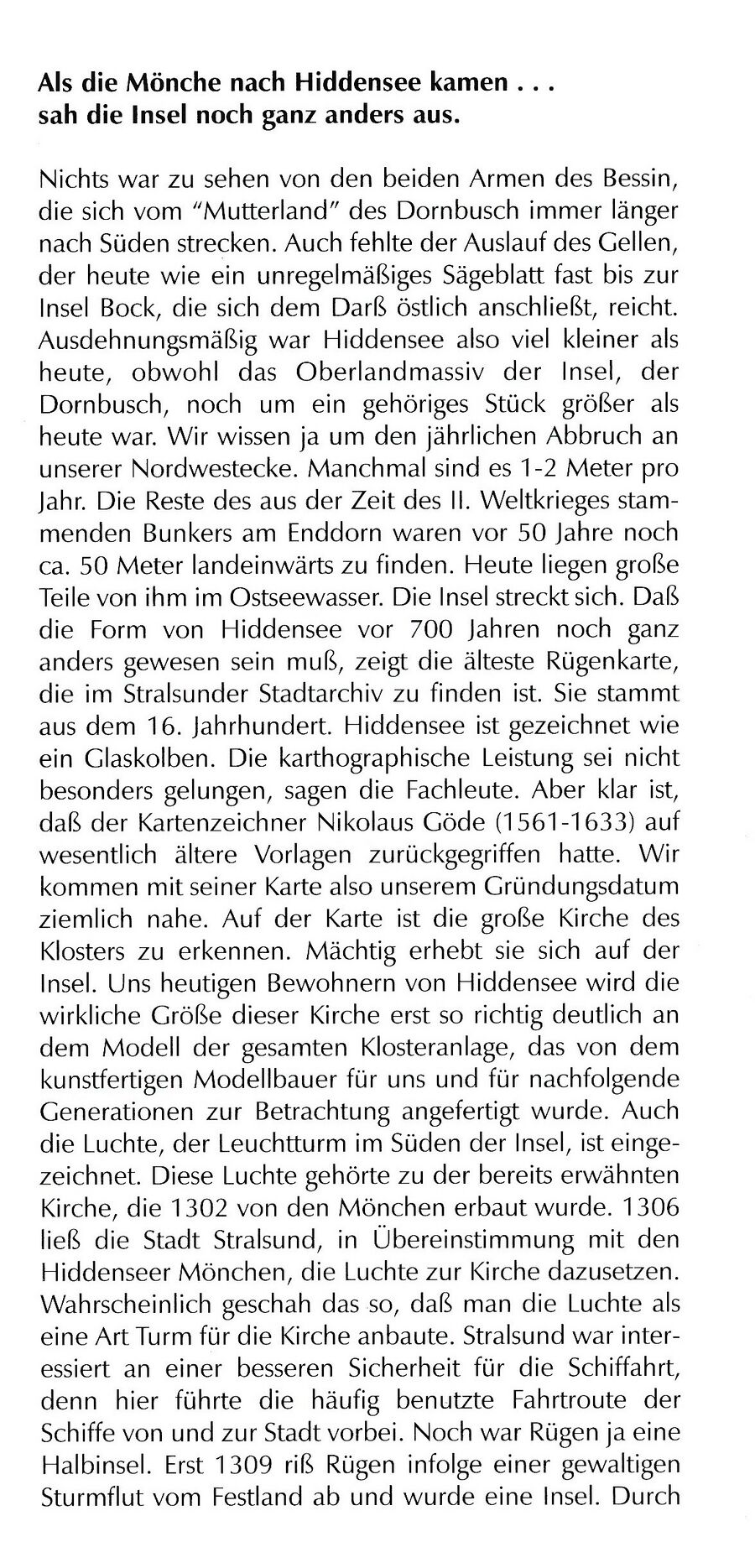 Als die Mönche nach Hiddensee kamen 1296 Inselpastor Manfred Domrös 1996 17