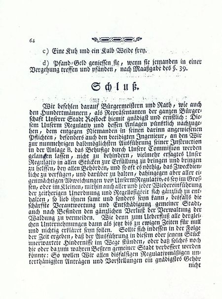 RH Herzogliches Regulativ 1774 64