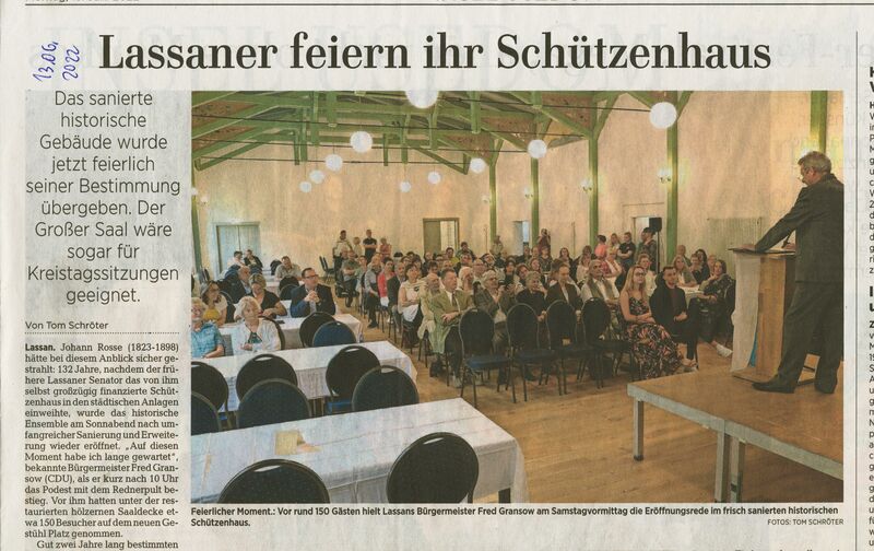 Datei:2022 Lassan Schützenhaus 1.jpg