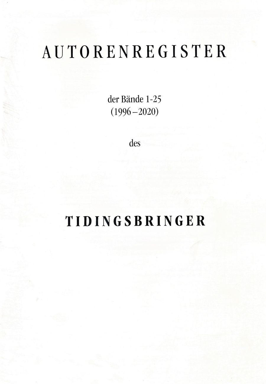 Tidingsbringer Register Bd 1 bis 25 01
