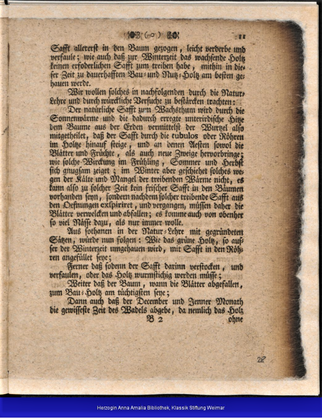 "Einige Gedanken über Wadel- oder Wahl-Zeit beim Holzfällen" 1744 11