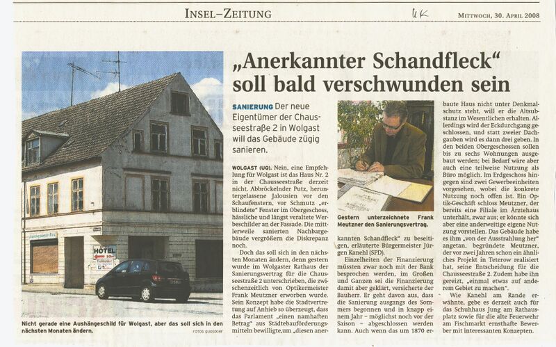 Datei:2008 Wolgast Haus Kreuzung.jpg