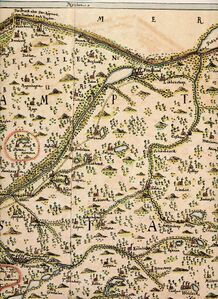 Auschnitt Region Friedland aus Hoinkhusenkarte 1700