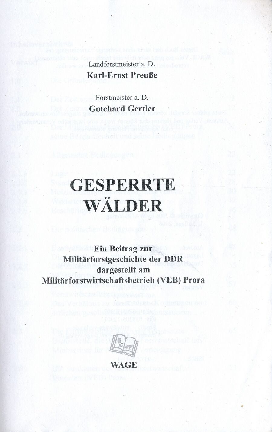 "Gesperrte Wälder" Karl-Ernst Preuße / Gotehard Gertler 2006 00b