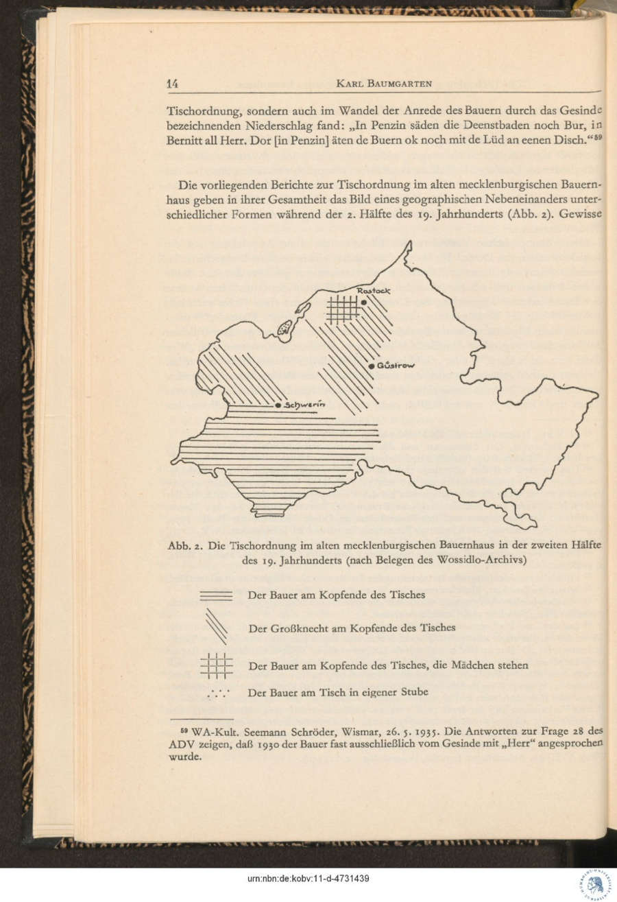 Baumgarten 1965 Tischordnung im meckl Bauernhaus 11 14