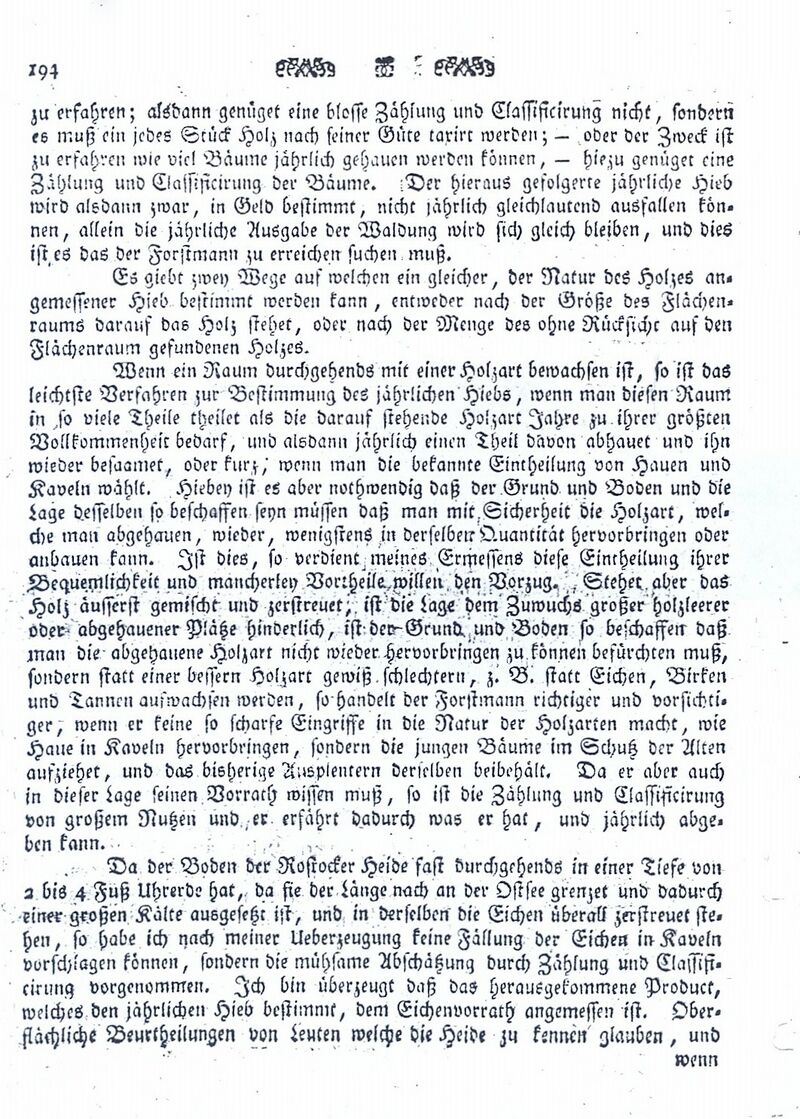 Becker Bestimmung des jährlichen Holzhiebs 1796 2