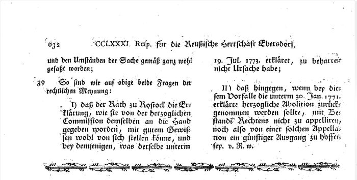 RH Rechtsgutachten Pütter Göttingen 1777 h