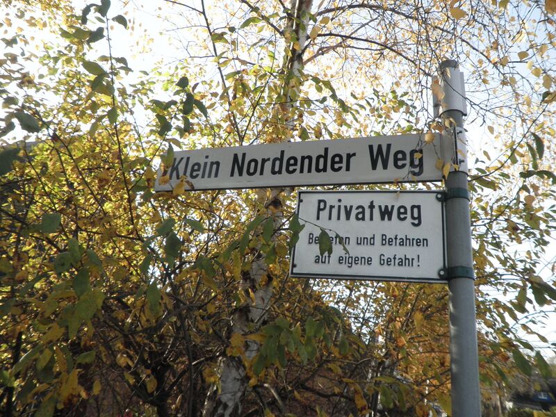 Datei:2013 Straßenschild Klein Nordender Weg Nord.JPG