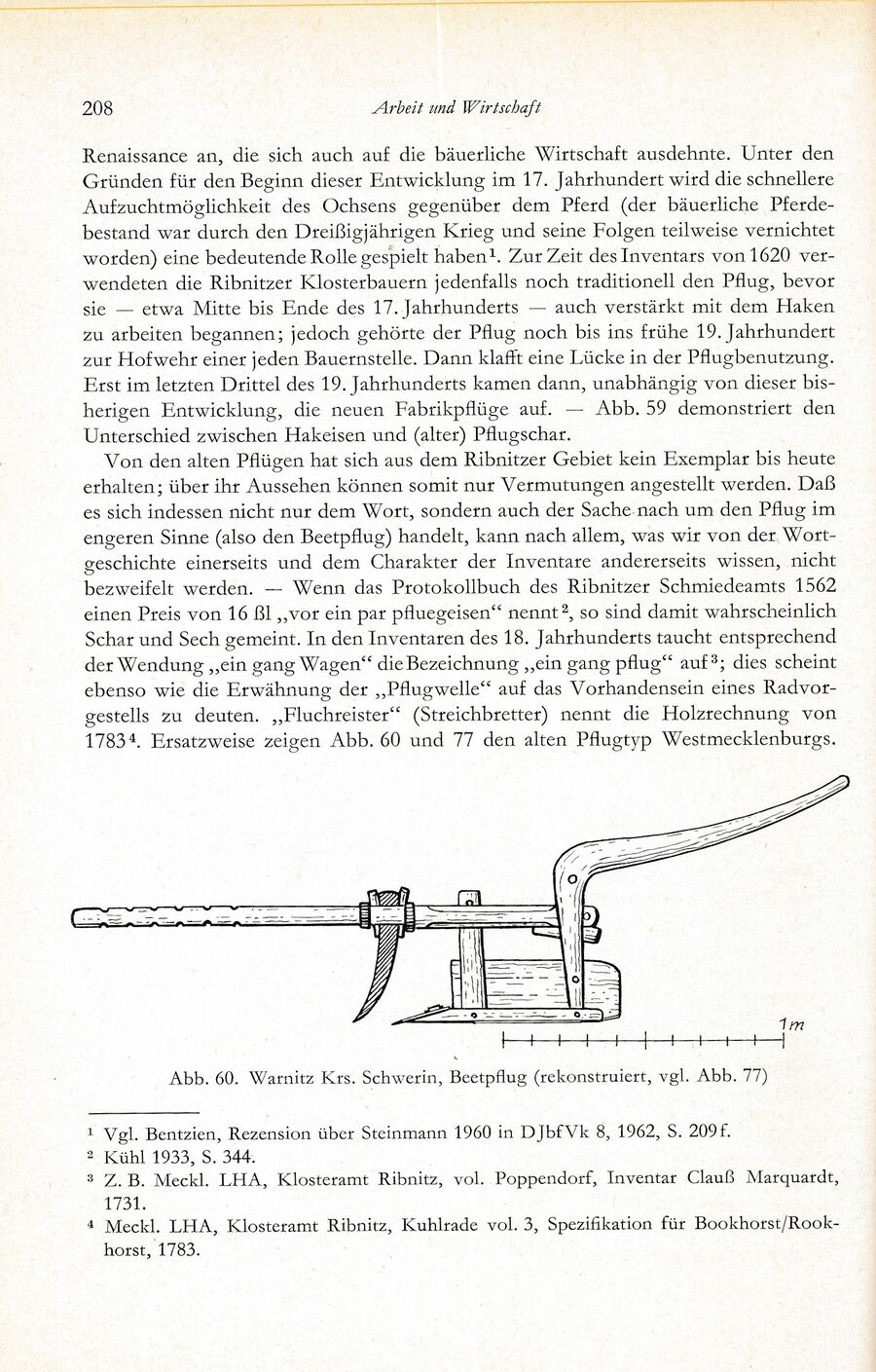 Baumgarten Bentzin 1963 Hof u Wirtschaft Ribn Bauern 208